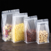 Emballages alimentaires transparents pour fruits secs, sachets en plastique mat avec fermeture éclair
