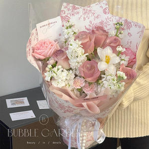 JOywood กระดาษห่อดอกไม้สำหรับวันแม่, กระดาษห่อดอกไม้แบบย้อนยุค - Product Image 2