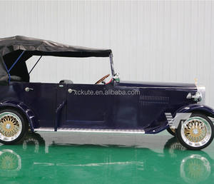Voiture électrique de tourisme vintage certifiée CE, véhicule rétro classique pour hôtels, zones touristiques et navettes de parc - Product Image 4