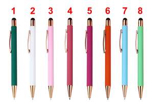 Bolígrafos Escolares 2 en 1 con Pantalla Táctil, de Metal y Goma Suave, con Logotipo Personalizado para Teléfonos Móviles Promocionales - Product Image 6