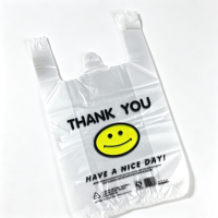 Sacs shopping transparents personnalisés avec logo, poignées découpées, qualité alimentaire, pour supermarchés, vente au détail, emballage de vêtements, vente en gros, faible MOQ