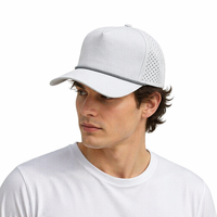 Casquette de baseball rose à 5 panneaux avec sangle latérale en maille perforée, casquette réglable pour le sport et les activités de plein air