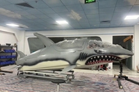 Statue d'animal en résine personnalisée Sculpture de requin en fibre de verre Sculpture de requin grandeur nature