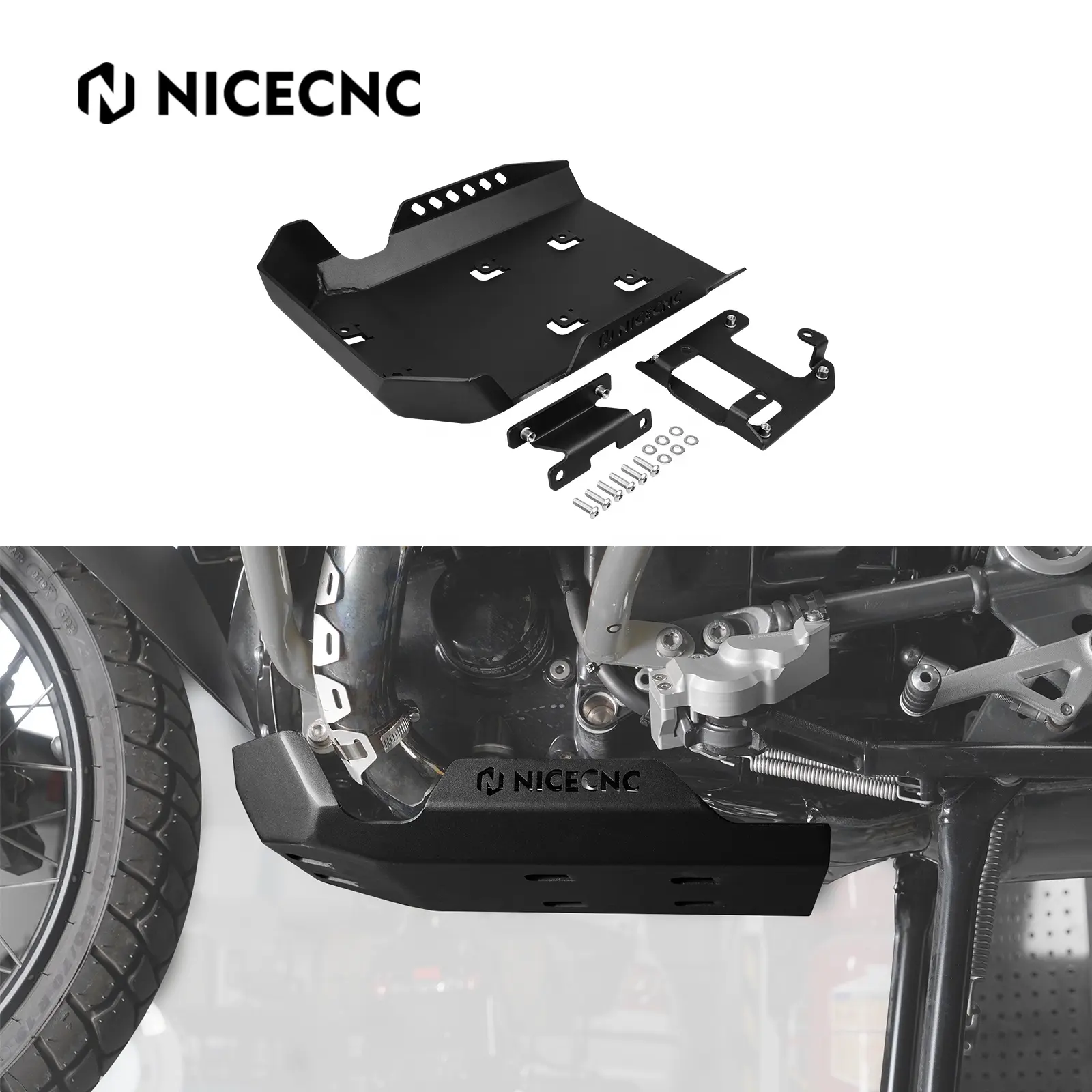 NiceCNC moteur châssis garde plaque de protection pare-chocs pour BMW R1250GS 2019-2022 2023