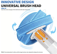 Tête de rechange pour brosse de toilette en plastique jetable, antibactérienne, rechargeable, tampon de nettoyage à usage domestique