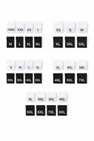 Étiquettes rectangulaires en polyester blanc écologiques en gros, tailles S/M/L/XL, tissées pour vêtements, sacs et colliers de chaussures