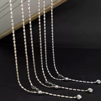 Collier artisanal italien en or 18 carats or rose platine chaîne de chandail ajustable en or bicolore collier en argent sterling 925