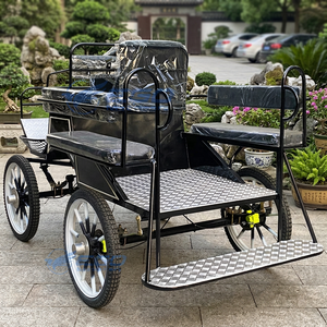 Chariot d'entraînement pour chevaux de marathon à quatre roues, couleur personnalisée, économique, best-seller, en acier Q235B, capacité 4-6 personnes - Product Image 1