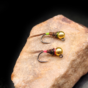 Mouche de pêche à <span class=keywords><strong>la</strong></span> mouche Euro Nymphing sans ardillon, tête perlée en tungstène, nouée à <span class=keywords><strong>la</strong></span> main, coulante, sans plomb, pour truite et grêle, taille 14 # - Product Image 3