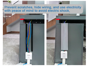Geen Gereedschap Of Boren Nodig Onzichtbare Haak-En Lusknoerafdekking Plakt En Gaat Draden Naadloos Langs Muren Verbergen - Product Image 5