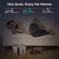 Fontaine à eau intelligente pour animaux de compagnie en acier inoxydable 22L, à circulation automatique, grande capacité, multi-adaptateur pour chats, directement de l'usine