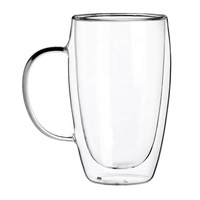 Tasse à café en verre à double paroi, expresso, lave-vaisselle, motif de dessin animé vente en gros