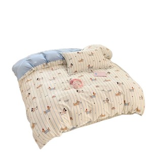 Cartoon Dog Print Duvet Cover Set 3 Pieces Reactive Printing Four Seasons Bedding Warm Soft Fabric - Product Image 4