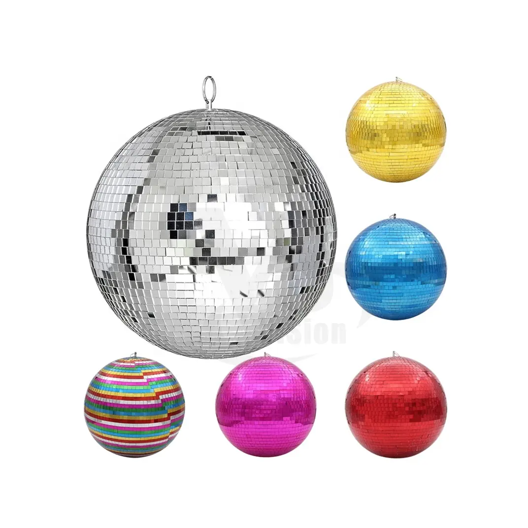 Thrisdar D25CM 30CM Hängende Disco Spiegel kugel Disco Cool Fun Silber Party Disco Ball Mit 10W RGB Pinspot Bühnen licht