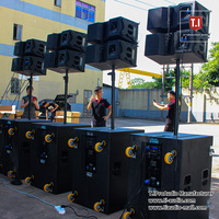 Equipo de Sonido Profesional para Escenarios de Conciertos, Sistema de Sonido para Iglesias con Altavoz de 10 Pulgadas, Altavoces de Línea de Arreglo Pasivo de Dos Vías
