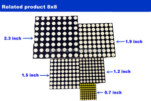 Houkem nhà máy màu đỏ 3x3mm vuông 5x7 Led Dot Matrix hiển thị anode 1357-bsr - Product Image 4