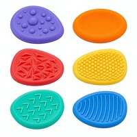 Jouet sensoriel en silicone Shanli : Pierres texturées, ensemble de bijoux tactiles à mâcher pour soulager l'anxiété et améliorer la concentration des enfants de 0 à 14 ans