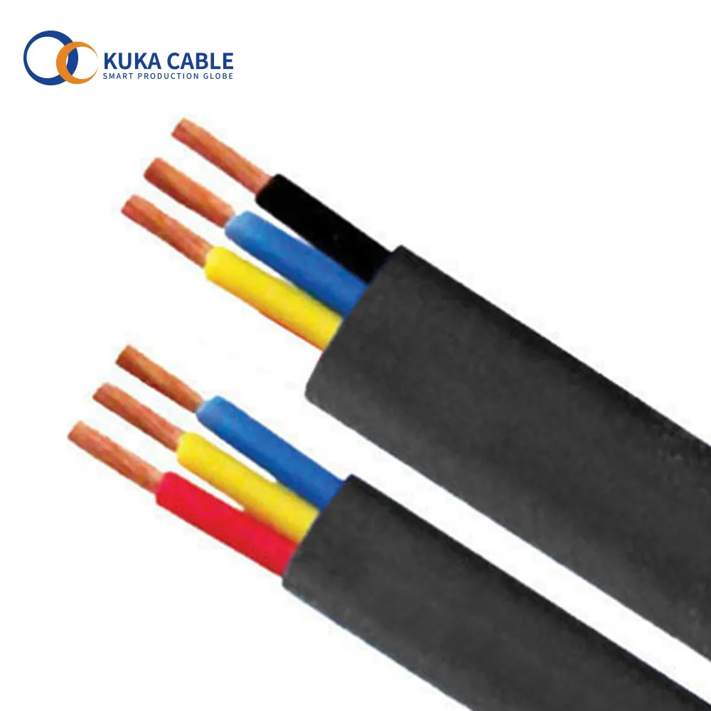 Flat Submersible Cable 3x4awg /3x6awg/3x8awg+Ground 1x8awg/1x10awg