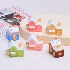 Charme en résine en forme de <span class=keywords><strong>maison</strong></span> de crème glacée 3D, décoration en gel de crème, bricolage, fabrication de bijoux, accessoires miniatures mignons, kit de fournitures en gros - Product Image 3