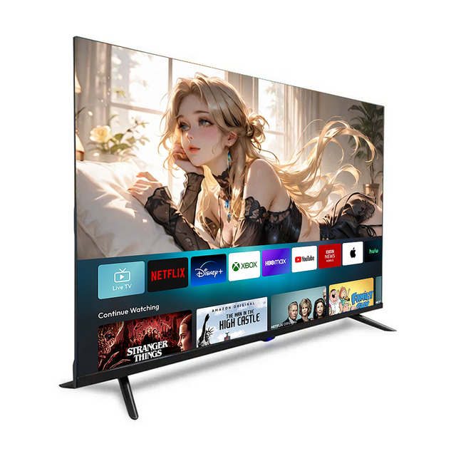 TV 55" 4K UHD Frameless Design LCD LED TV with Digital System Smart TV Android 15.0