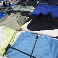Jaket Fleksibel Bermerek Bekas F2, Pakaian Bekas Musim Semi, Jaket Angin Bekas Bermerek di Pabrik Grosir Ukay