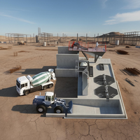 Centrale de recyclage de béton humide NFLG YCRP40A YCRP40MX, capacité 40m³/h, avec piscine de mélange électrique et types conteneurisés