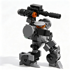 Patrol Trooper No 4 DIY Mecha Robot Building <b>Blocks</b> Bricks Set STEM Educational Construction Assembly Toy Kit For Kids Boys Gift - Product Image 5