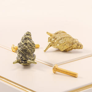 Wholesale caracol latão porta alça armário porta lidar com ornamentos animais - Product Image 6