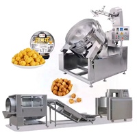 Ligne de production de machines à pop-corn saines entièrement automatiques à vendre pour pop-corn au chocolat, au caramel et classique