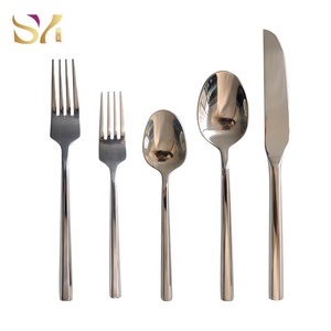 Respetuoso del medio ambiente suave limpieza fácil cubiertos cuchara y tenedor de acero inoxidable cubiertos de plata - Product Image 1