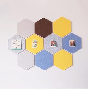 <span class=keywords><strong>Planche</strong></span> blanc à broches hexagonales en feutre, adhésive, en liège, pour la décoration - Product Image 2
