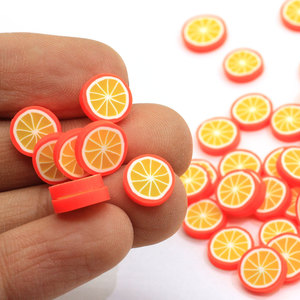 Citrus/Lemon/Orange Slice Trộn Rắc Confetti Polymer Đất Sét Holiday Topping Tiny Trang Trí Thu Nhỏ Thực Phẩm 10 Mét - Product Image 3