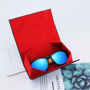 2025 usine en gros mode multicolore choisir étuis à lunettes de soleil PVC extérieur velours à l'intérieur étuis pliables Estuche Gafas - Product Image 6