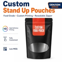 Sachet Doypack Personnalisé Imprimé avec Fenêtre pour Céréales, Snacks et Échantillons – Emballage Mat Imprimé Numérique Prêt à la Vente en Gros