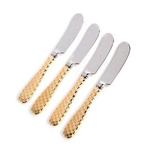 Juego de cuchillos para queso, diseño de alfombrilla de latón, juego de esparcidor de queso con mango dorado, juego de rebanador y esparcidor de queso bonito Chapado en plata - Product Image 1