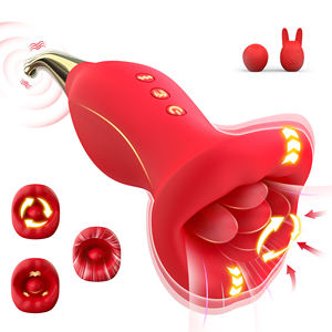 Simulador de Sexo Oral, Vibrador con Lengua para Lamer el Clítoris y Estimular el Punto G, Masajeador de Cola, Doble Estimulación, Vibración, Silicona, Juguete Sexual para Adultos - Product Image 1