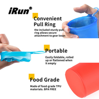 Gourde souple pliable IRun pour la randonnée, le camping, la course à pied, imperméable, avec logo personnalisé, pour le cyclisme