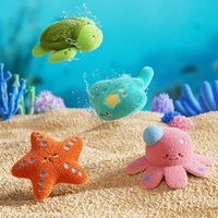 Jouets en peluche avec des motifs d'animaux marins qui émettent des sons, adaptés aux animaux de compagnie de toutes tailles