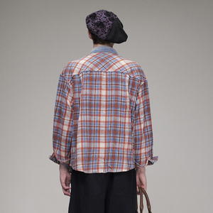 Custom Vintage Mens Dress <strong>Shirt</strong> Fleece <strong>Lined</strong> <strong>Flannel</strong> <strong>Shirt</strong> for Men Warm Brushed Thicken Plaid <strong>Shirt</strong> <strong>Jacket</strong> Mens - Product Image 4