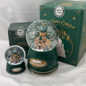 Harbin sofia กล่องดนตรีคริสตัลรูปดอกไม้ทำจากผ้าไหมของโบสถ์ไฟเปลี่ยนสีได้ตามต้องการสำหรับวันเกิดของนักท่องเที่ยว - Product Image 2