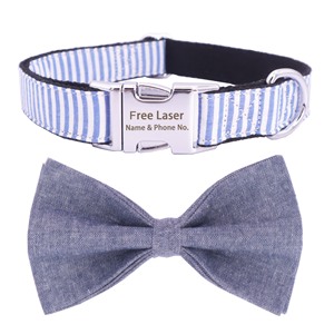 개 목걸이 활, 부드럽고 편안한 Bowtie 개 목걸이, 조정 가능한 애완 동물 선물 목걸이 작은 중형 대형 개 - Product Image 1