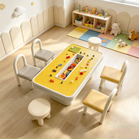 Table de jeu multifonctionnelle pour enfants Chiquitos avec rangement intégré et rainures pour blocs de construction – Idéale pour l'éducation préscolaire et les activités ludiques