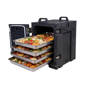 Contenedor Aislado para <span class=keywords><strong>Alimentos</strong></span> con Carga Frontal, Compra al por Mayor, Apilable, Ruedas Giratorias, Calentador de <span class=keywords><strong>Alimentos</strong></span> para Catering, 82 Qt para 5 Recipientes de Tamaño Estándar - Product Image 5