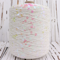 New 3MM+6MM Sequin Yarn 100% Cotton Fancy Yarn for Hand Knitting Yarn All in Stock