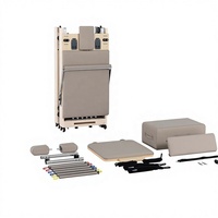Reformer Pilates Pliant en Bois de Chêne Premium avec Ressorts de Résistance Réglables pour Équilibre Corporel, Garantie 3 Ans, Marque OEM, Usine de Studio