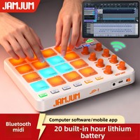 Pad MIDI 16-tombol RGB untuk Pengontrol Musik Elektronik Mini Keyboard Baterai Terpasang Siap Kirim Internasional JP-1