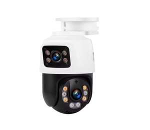 Buiten Dual Lens PTZ 6MP Smart Bedrade Bewegingsdetectie met Automatische Mensen Tracking, POE Home Security Camera CMOS IP66 Waterdicht Tweerichtingsaudio - Product Image 1