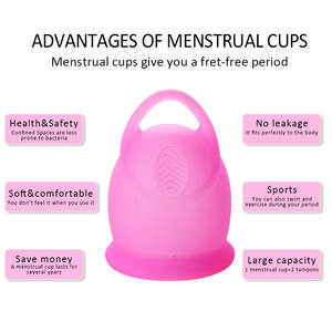 ผู้ผลิตถ้วยประจำเดือนซิลิโคนแบบใช้ซ้ำได้ Furuize ผลิตจากซิลิโคนเกรดทางการแพทย์ 100% สำหรับสุภาพสตรี - Product Image 2