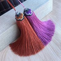 Gorros bordados a máquina de estilo chino con flecos de poliéster Borlas de rayón Llaveros Bolsa Borlas colgantes Perchas de coche Borlas