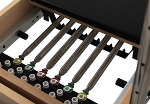 Reformer Pilates en bois d'érable blanc de haute qualité, trapèze 3 en 1, <span class=keywords><strong>tour</strong></span> complète, version courte pour les jambes, studios de yoga pour la vente - Product Image 2